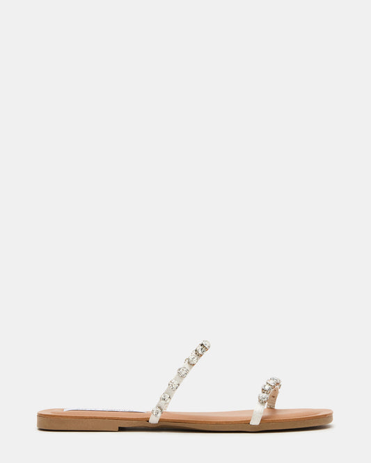 Steve Madden RETREAT Rhinestones Women's Strappy Square-Toe Slide Sandal