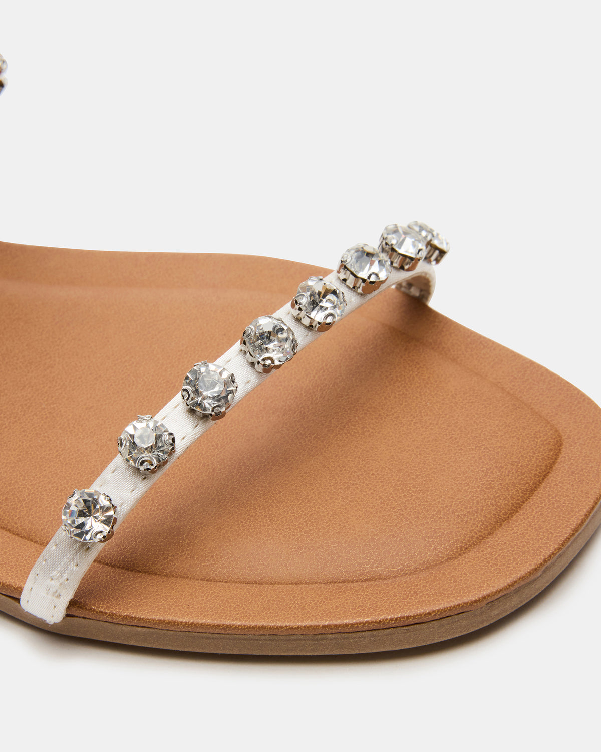 Steve Madden RETREAT Rhinestones Women's Strappy Square-Toe Slide Sandal