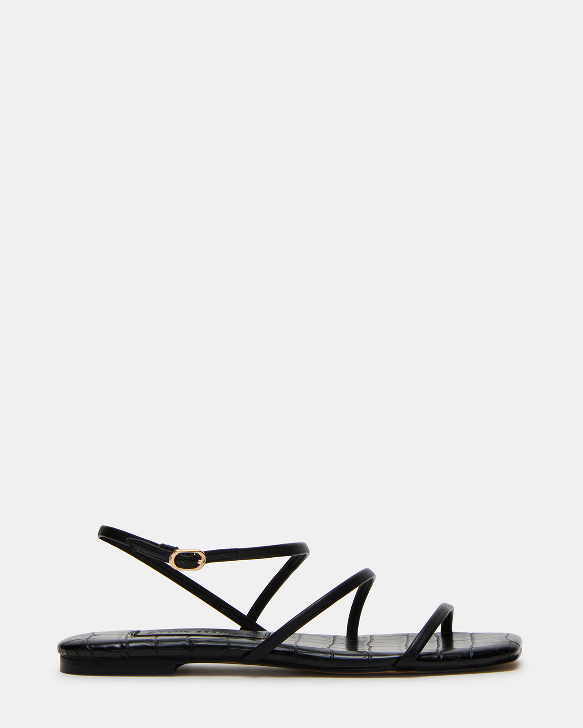 Steve Madden TANGO Black Square-Toe Strappy Women's Sandal