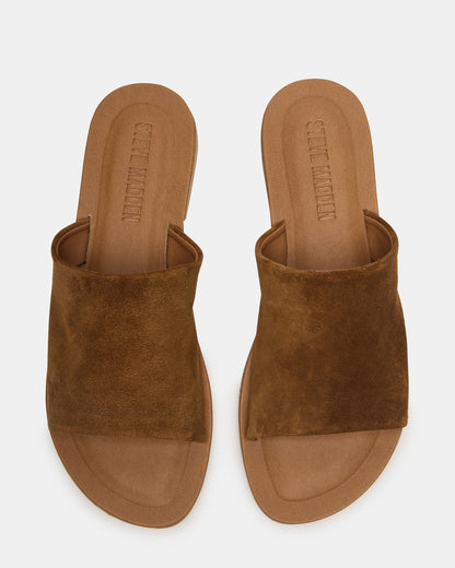 Steve Madden KIPP Chestnut Suede Slide Women's Sandal