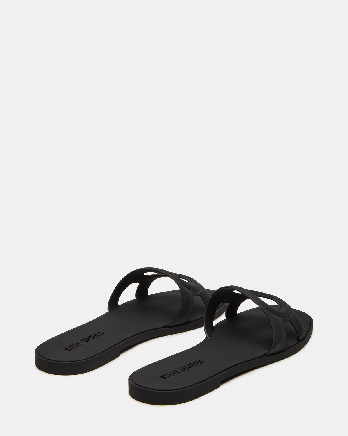 Steve Madden JELLIE Black Women's Square Toe Slide Sandal
