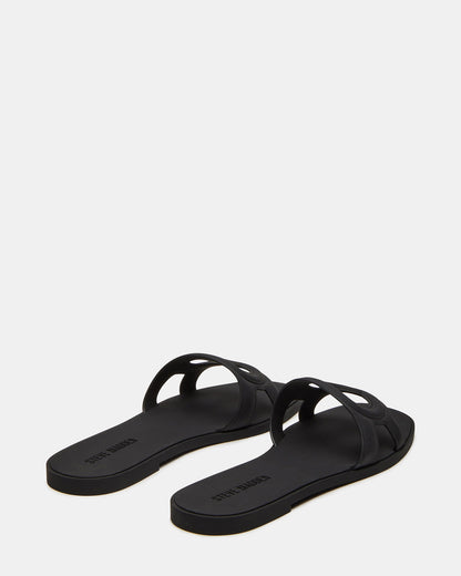 Steve Madden JELLIE Black Women's Square Toe Slide Sandal