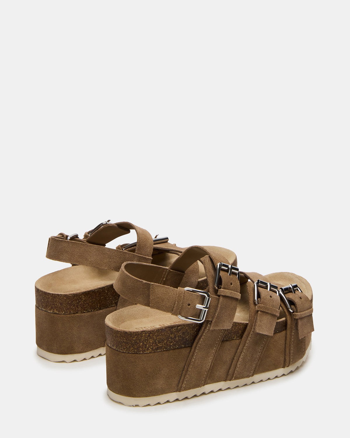 Steve Madden KIWI Taupe Suede Women's Strappy Platform Sandal