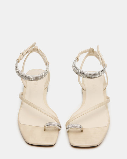 Steve Madden ODYSSEY-R Bone Crocodile Strappy Square-Toe Women Sandal