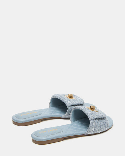 Steve Madden MORELAND Sequin Blue Quilted Slide Women's Sandal