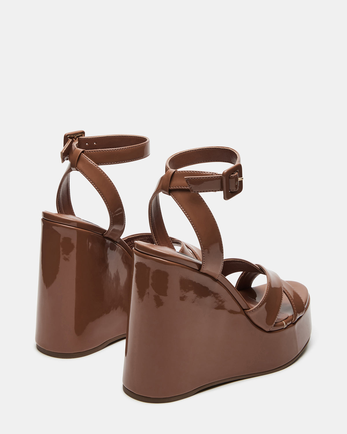 Steve Madden PINNACLE Camel Patent Women's Platform Wedge Sandal