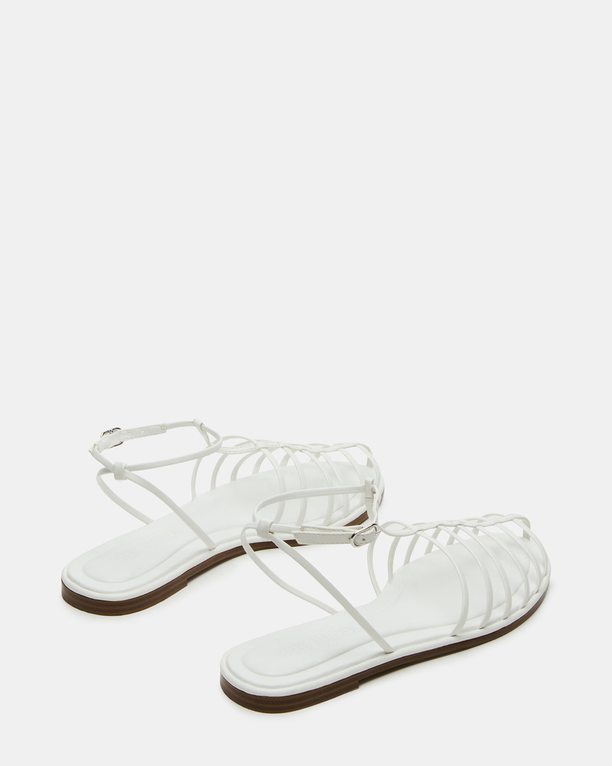 Steve Madden MARIN White Flat Strappy Fisherman Sandal