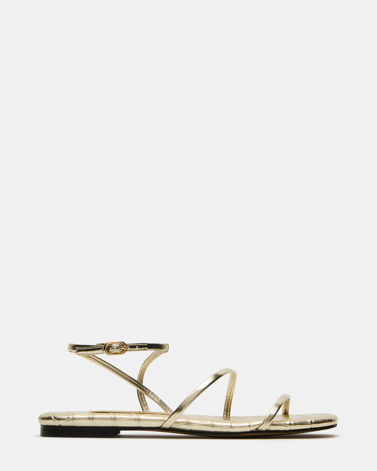 Steve Madden TANGO Gold Square-Toe Strappy Women's Sandal