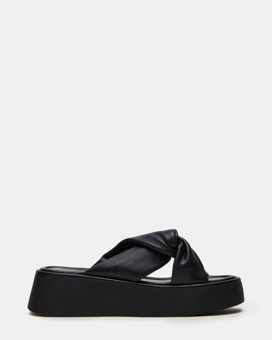 Steve Madden CYRIX Black Women's Platform Slide Sandal