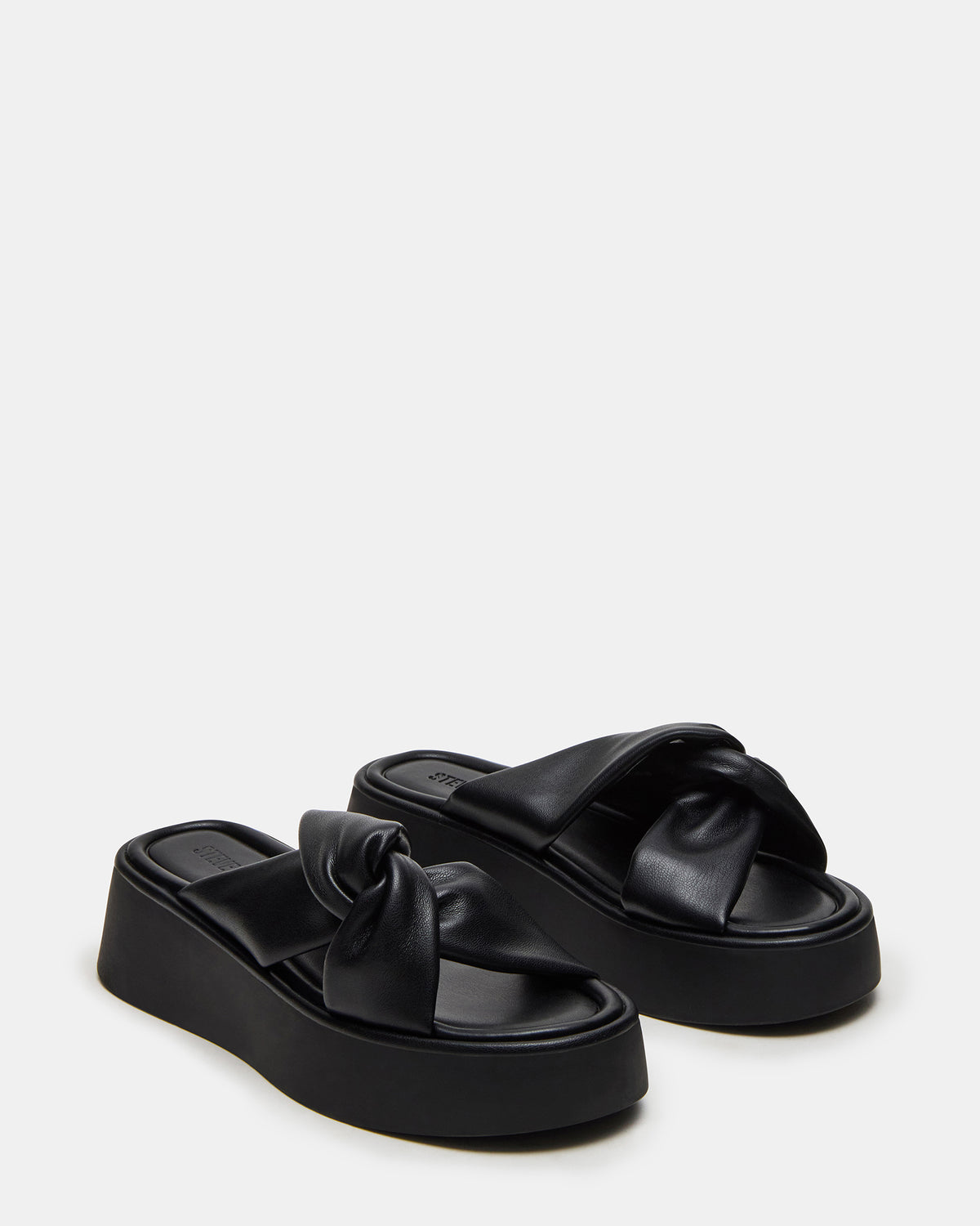 Steve Madden CYRIX Black Women's Platform Slide Sandal