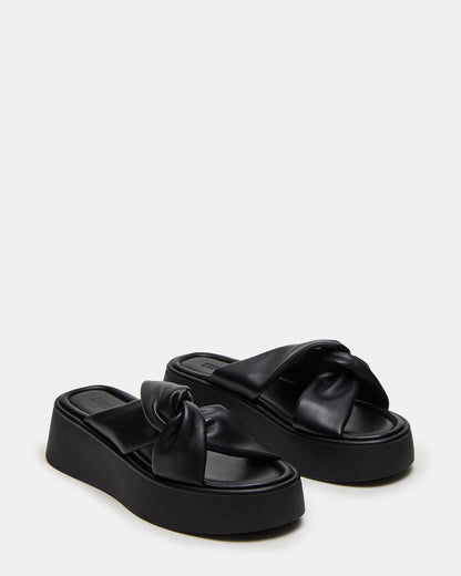 Steve Madden CYRIX Black Women's Platform Slide Sandal