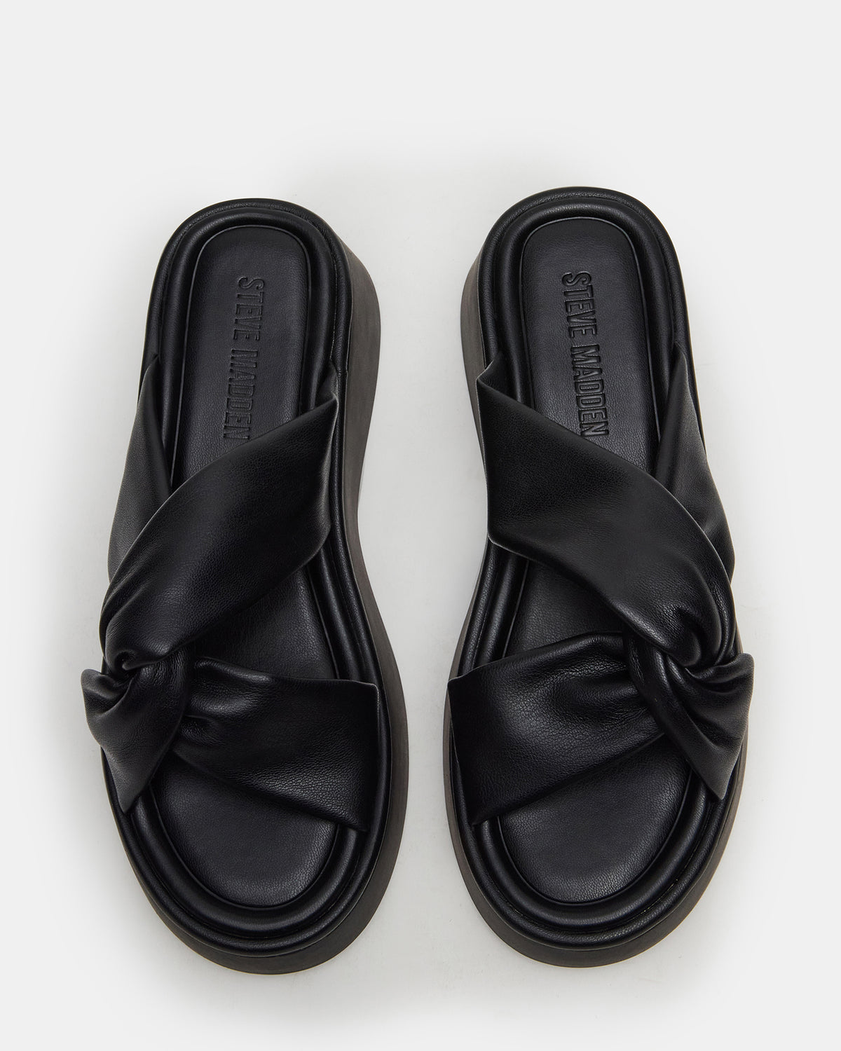 Steve Madden CYRIX Black Women's Platform Slide Sandal