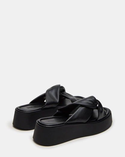 Steve Madden CYRIX Black Women's Platform Slide Sandal