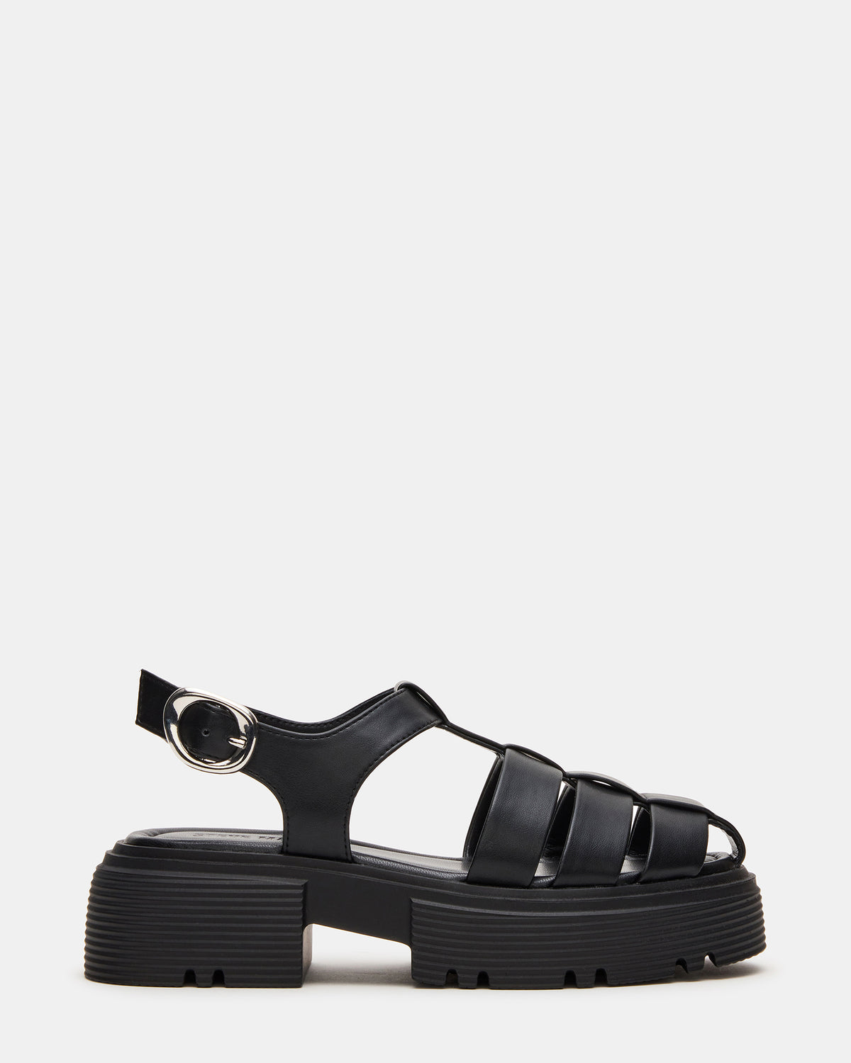 Steve Madden BASS Black Platform Fisherman Women's Sandal