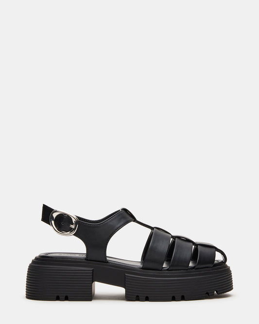 Steve Madden BASS Black Platform Fisherman Women's Sandal