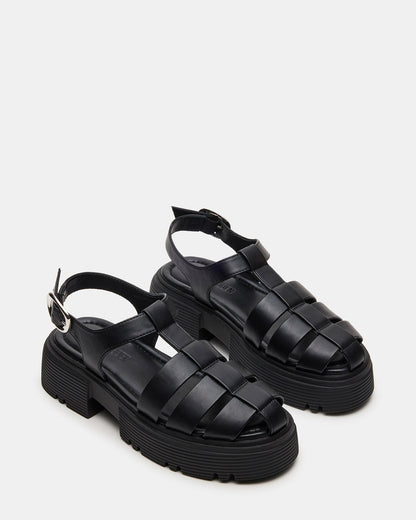 Steve Madden BASS Black Platform Fisherman Women's Sandal