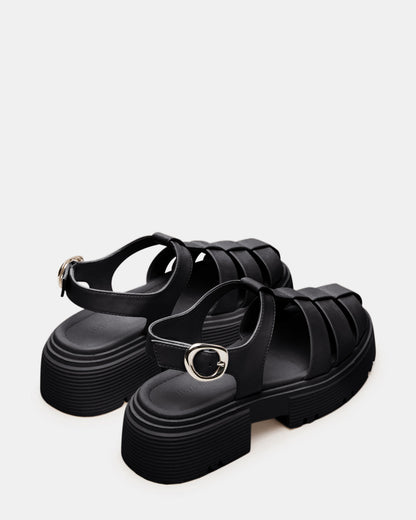 Steve Madden BASS Black Platform Fisherman Women's Sandal