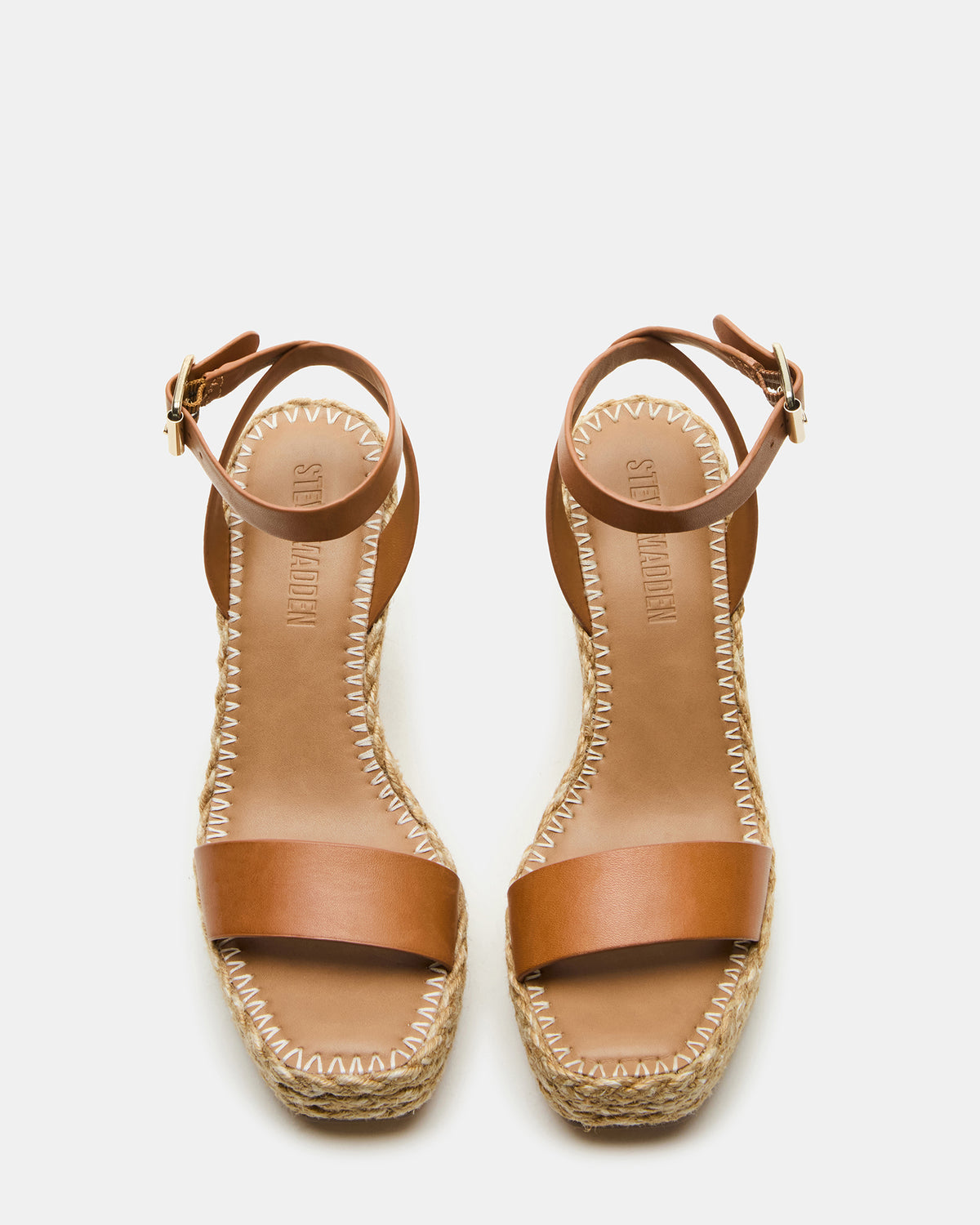 Steve Madden COSMO Tan Leather Rattia Women's Platform Wedge