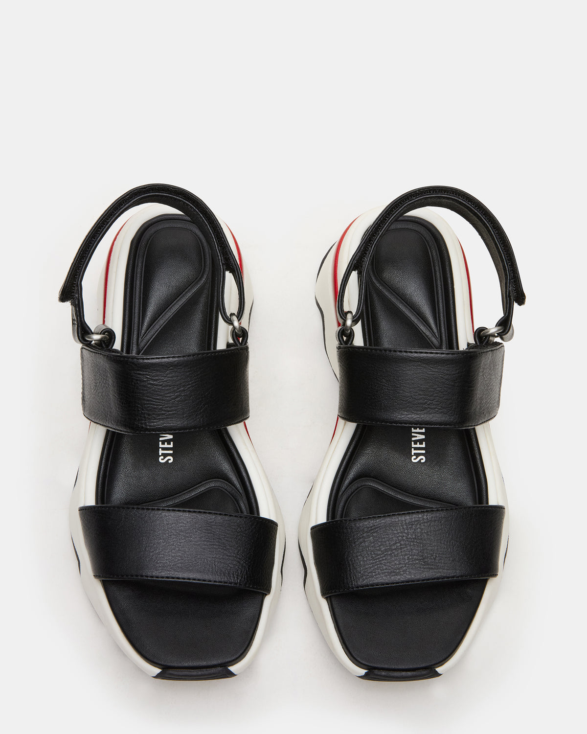 Steve Madden LOCHAN Black Platform Flatform Strappy Women's Sandal