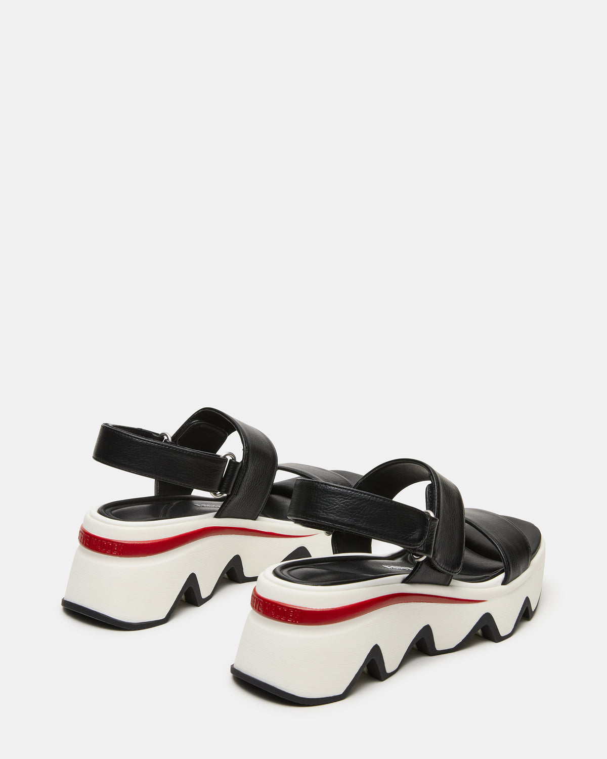Steve Madden LOCHAN Black Platform Flatform Strappy Women's Sandal