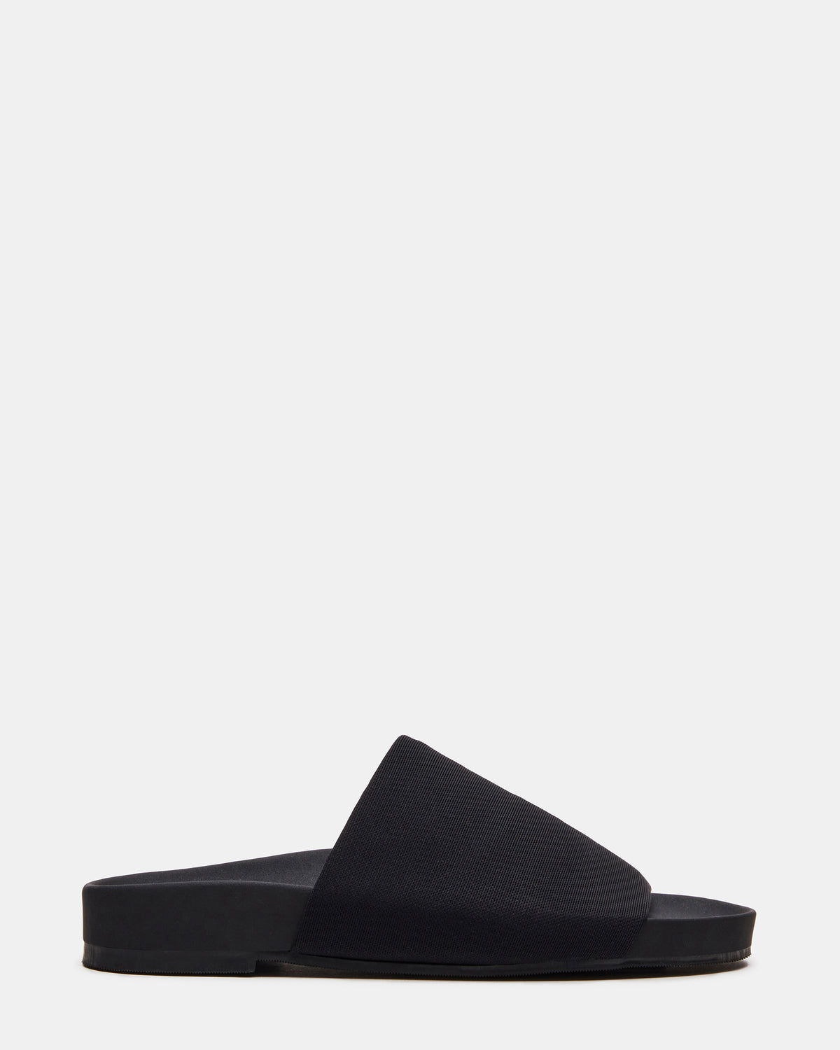 Steve Madden SANSA Black Flatform Footbed Slide Women's Sandal