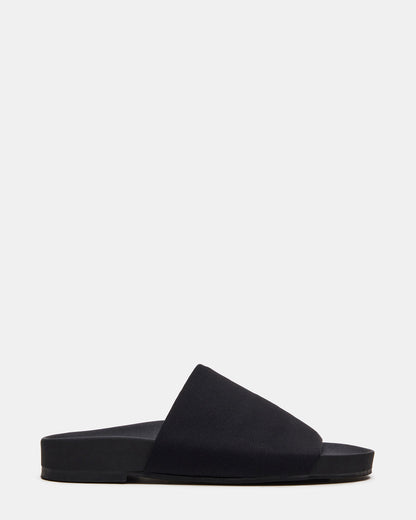 Steve Madden SANSA Black Flatform Footbed Slide Women's Sandal