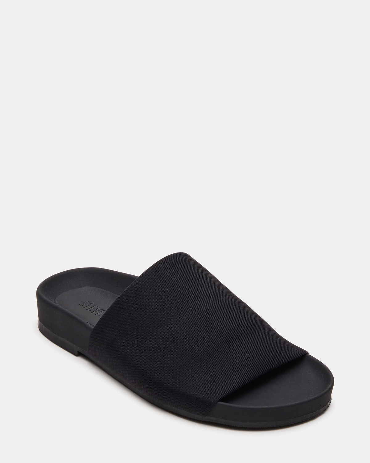 Steve Madden SANSA Black Flatform Footbed Slide Women's Sandal