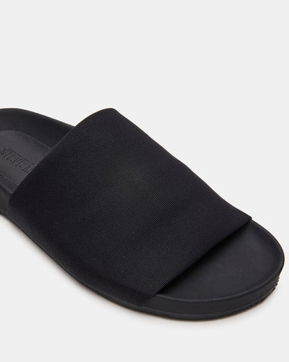 Steve Madden SANSA Black Flatform Footbed Slide Women's Sandal