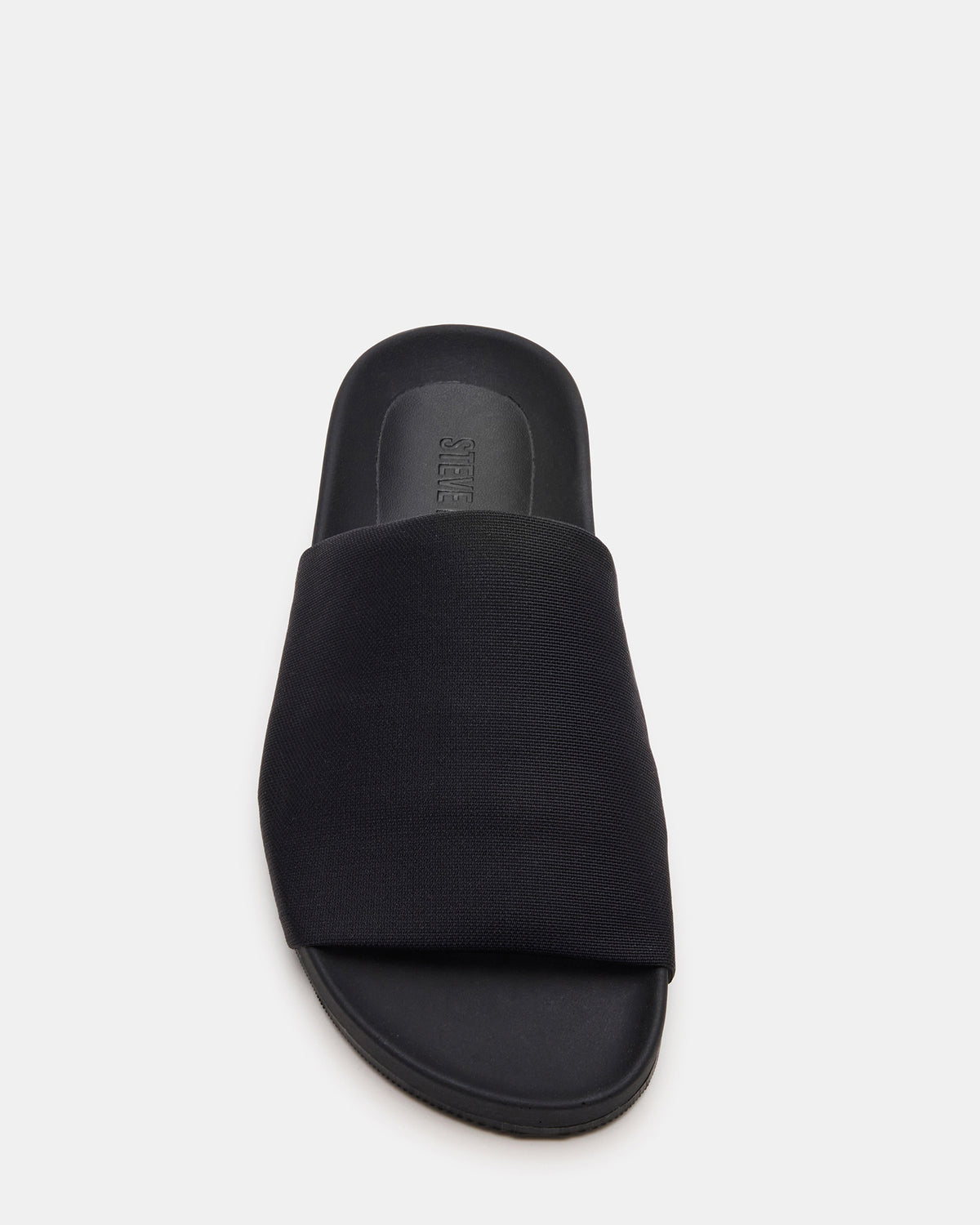Steve Madden SANSA Black Flatform Footbed Slide Women's Sandal