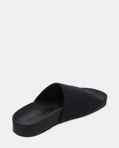 Steve Madden SANSA Black Flatform Footbed Slide Women's Sandal