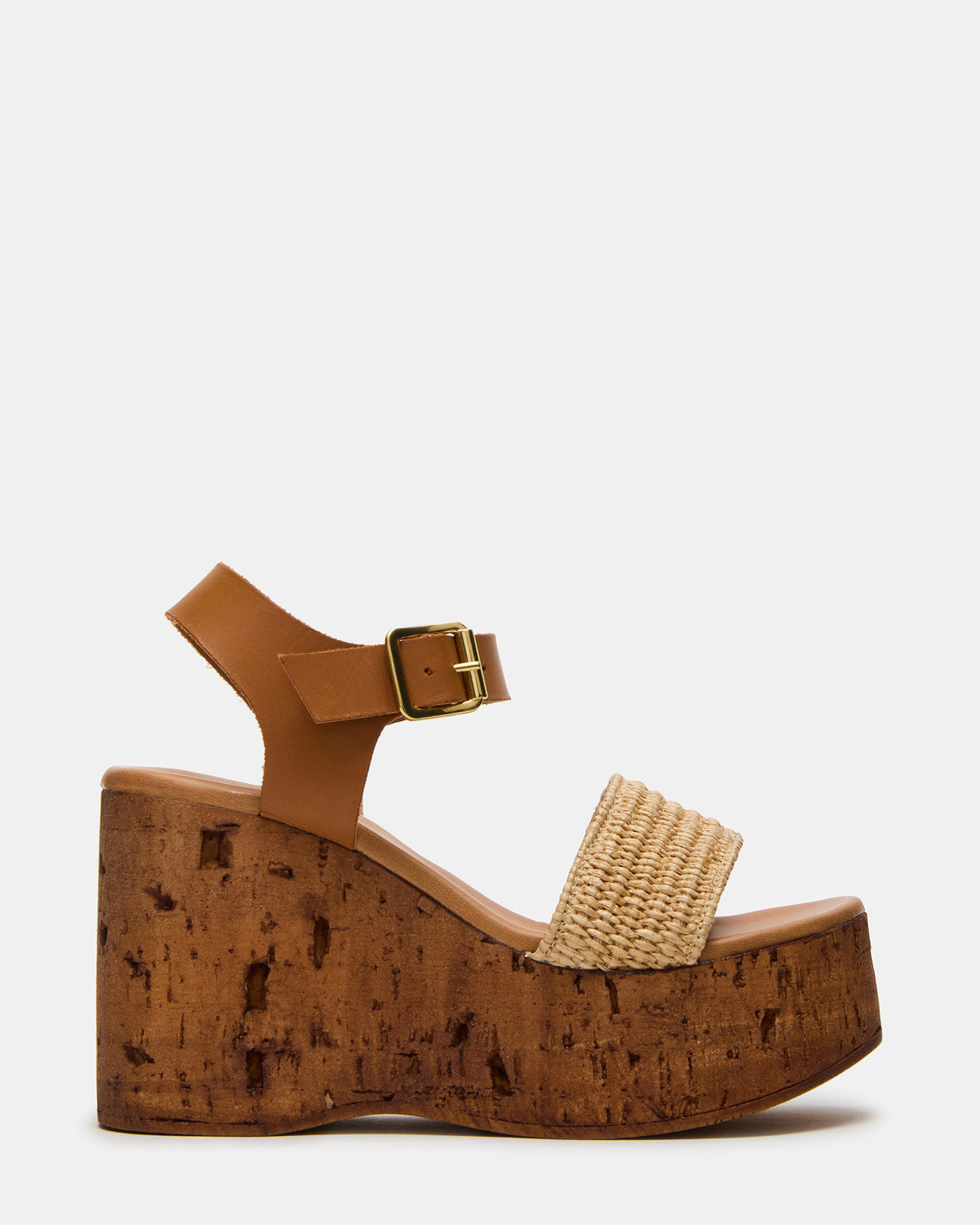 Steve Madden CABERNET Raffia Women's Platform Wedge Sandal