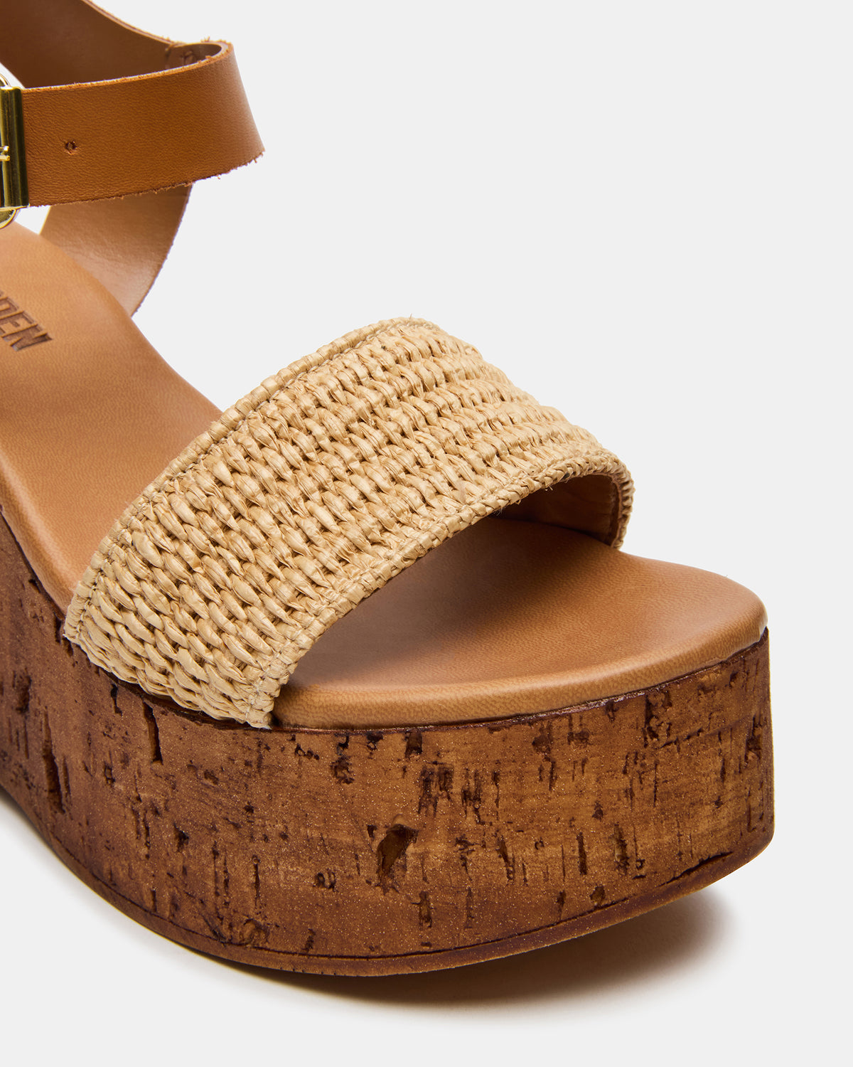 Steve Madden CABERNET Raffia Women's Platform Wedge Sandal