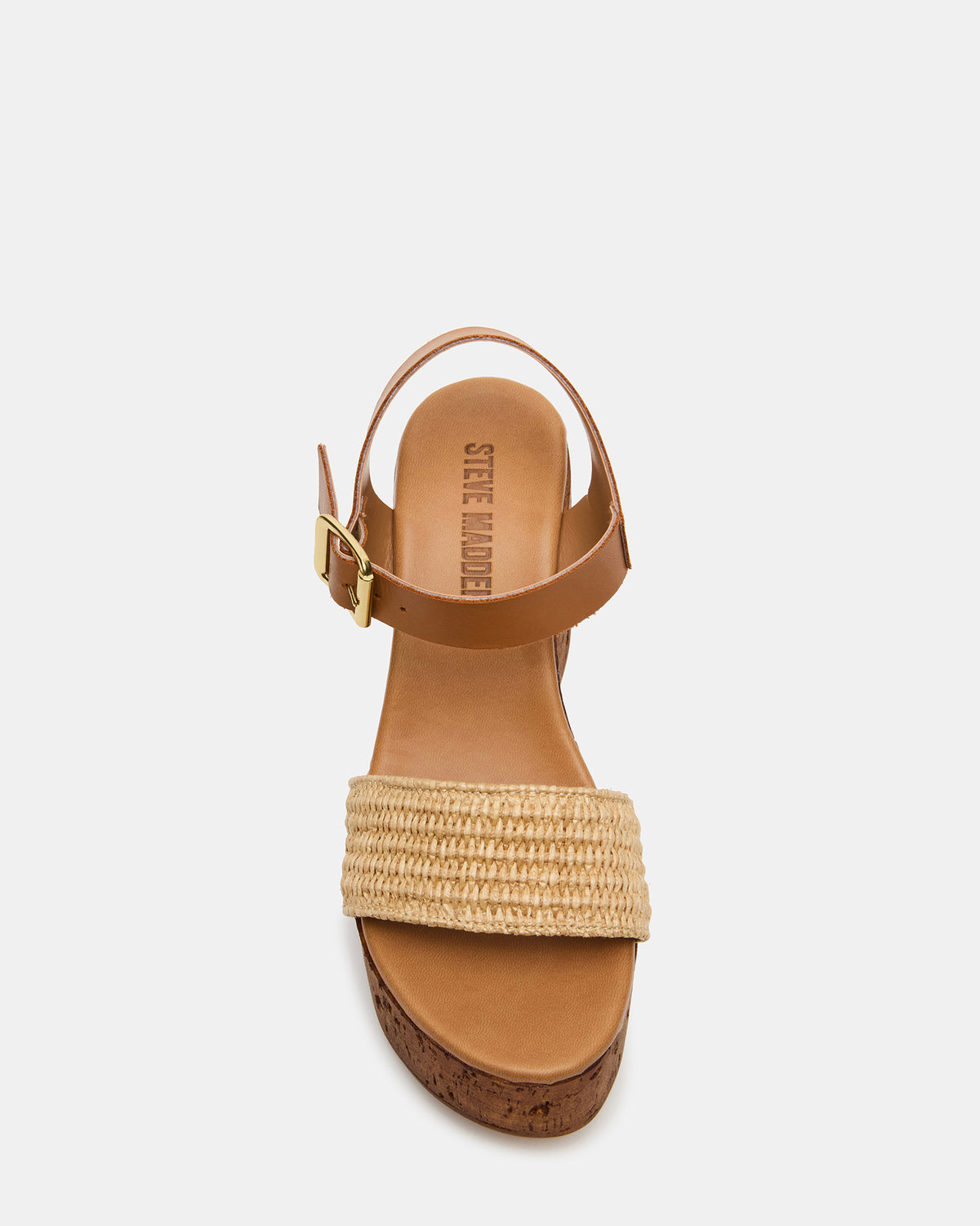 Steve Madden CABERNET Raffia Women's Platform Wedge Sandal