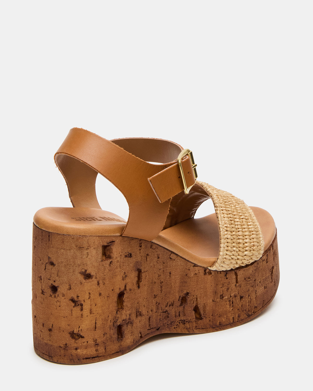 Steve Madden CABERNET Raffia Women's Platform Wedge Sandal