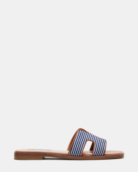 Steve Madden HADYN Navy Multi Sandal | Women's Designer Sandals