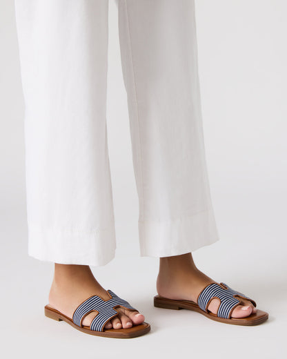 Steve Madden HADYN Navy Multi Sandal | Women's Designer Sandals