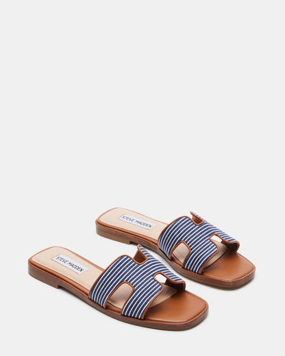 Steve Madden HADYN Navy Multi Sandal | Women's Designer Sandals