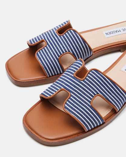 Steve Madden HADYN Navy Multi Sandal | Women's Designer Sandals