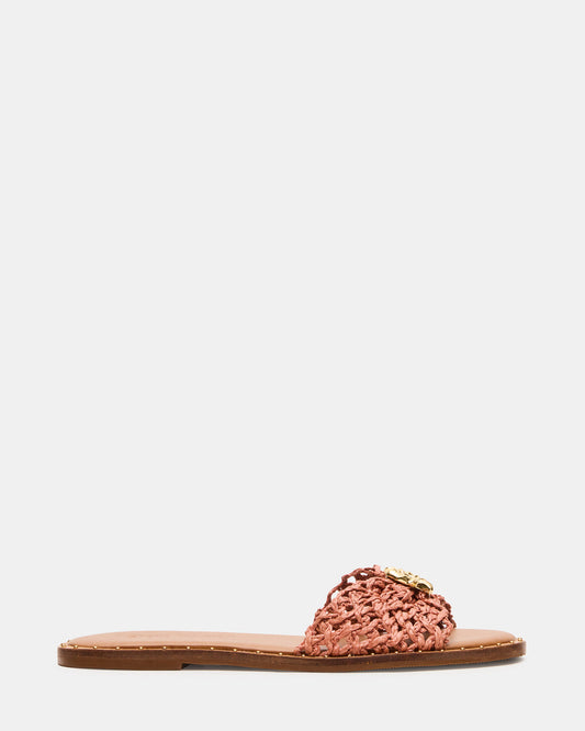 Steve Madden DIPSY Terracotta Conch Slide Rounded Toe Women's Sandal