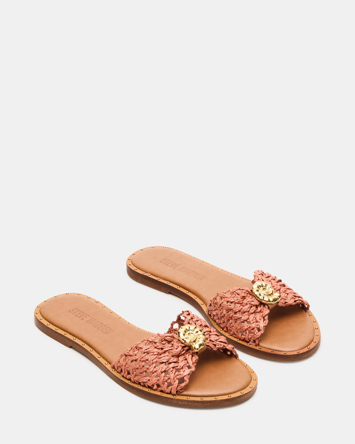 Steve Madden DIPSY Terracotta Conch Slide Rounded Toe Women's Sandal