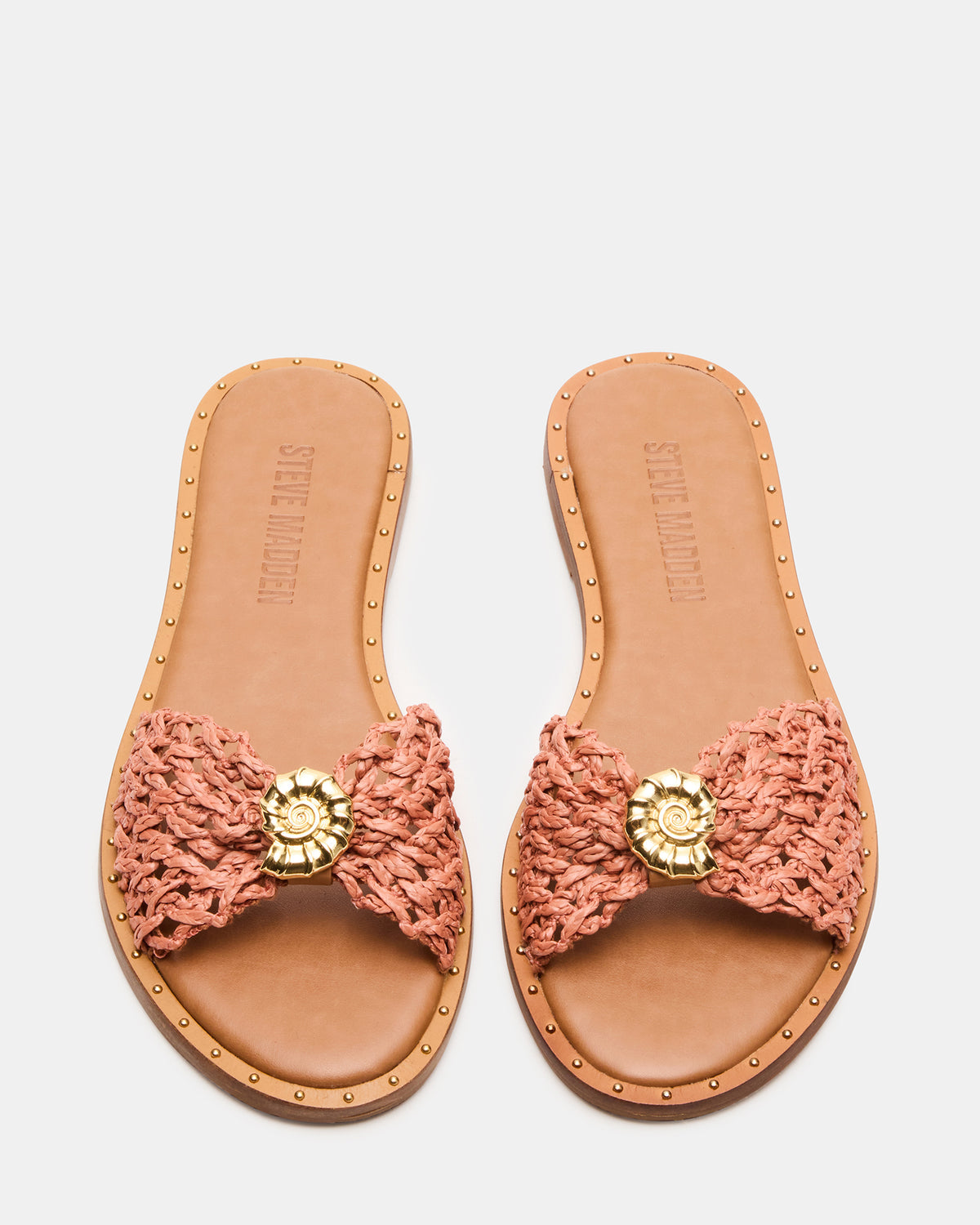 Steve Madden DIPSY Terracotta Conch Slide Rounded Toe Women's Sandal