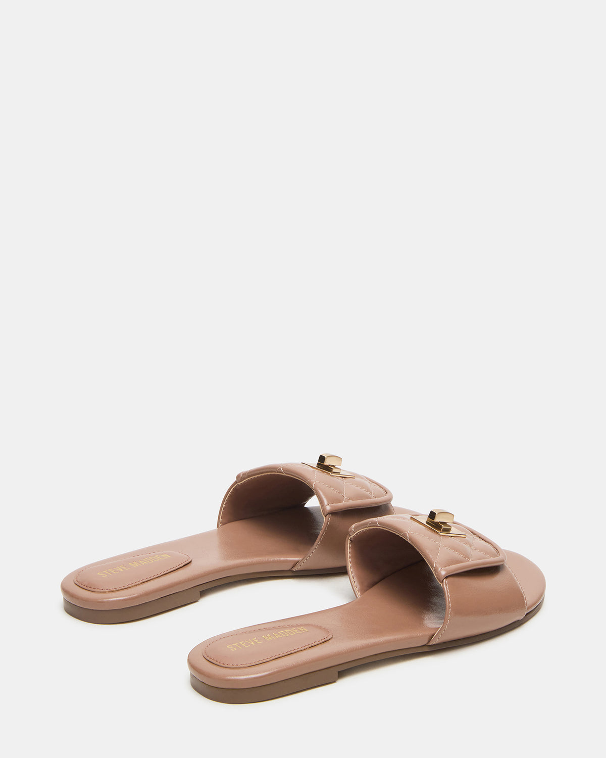 Steve Madden MORELAND Mocha Quilted Slide Women's Sandal
