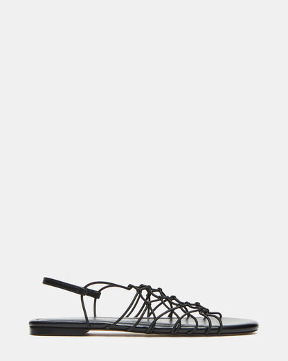 Steve Madden LIBRA Black Women's Strappy Flat Sandal