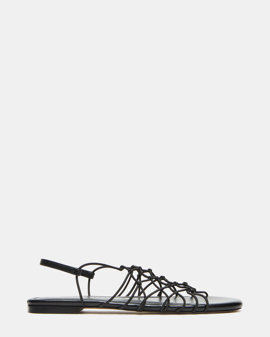Steve Madden LIBRA Black Women's Strappy Flat Sandal