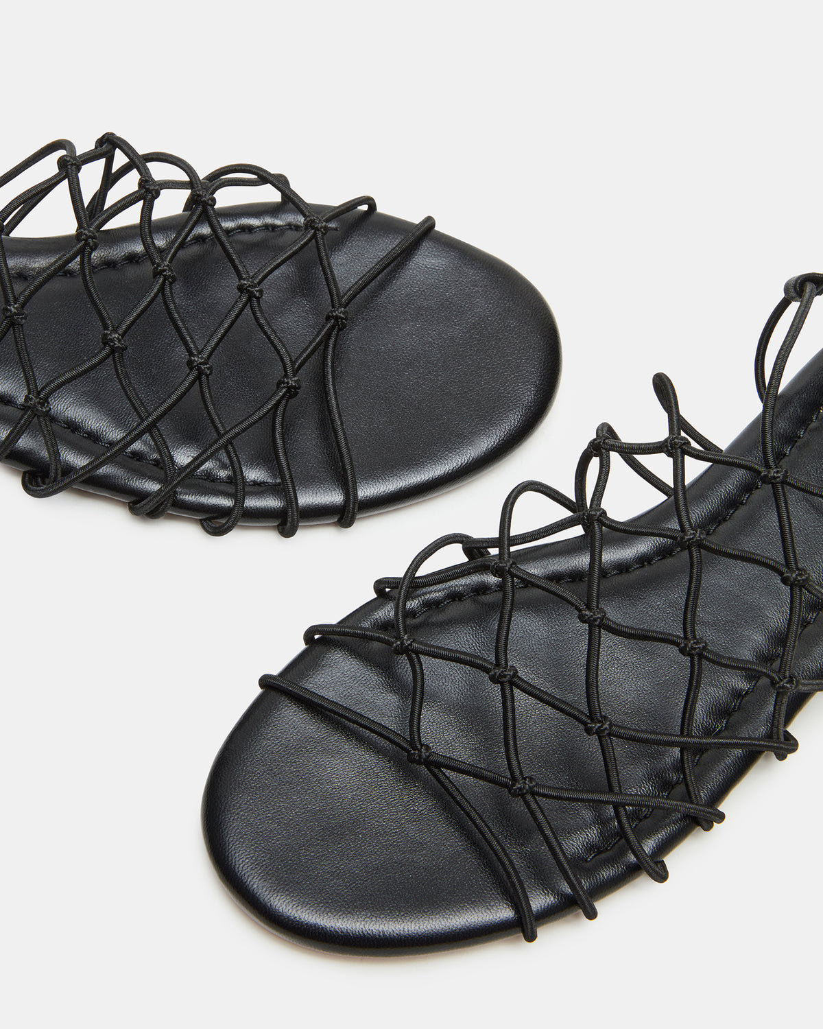Steve Madden LIBRA Black Women's Strappy Flat Sandal