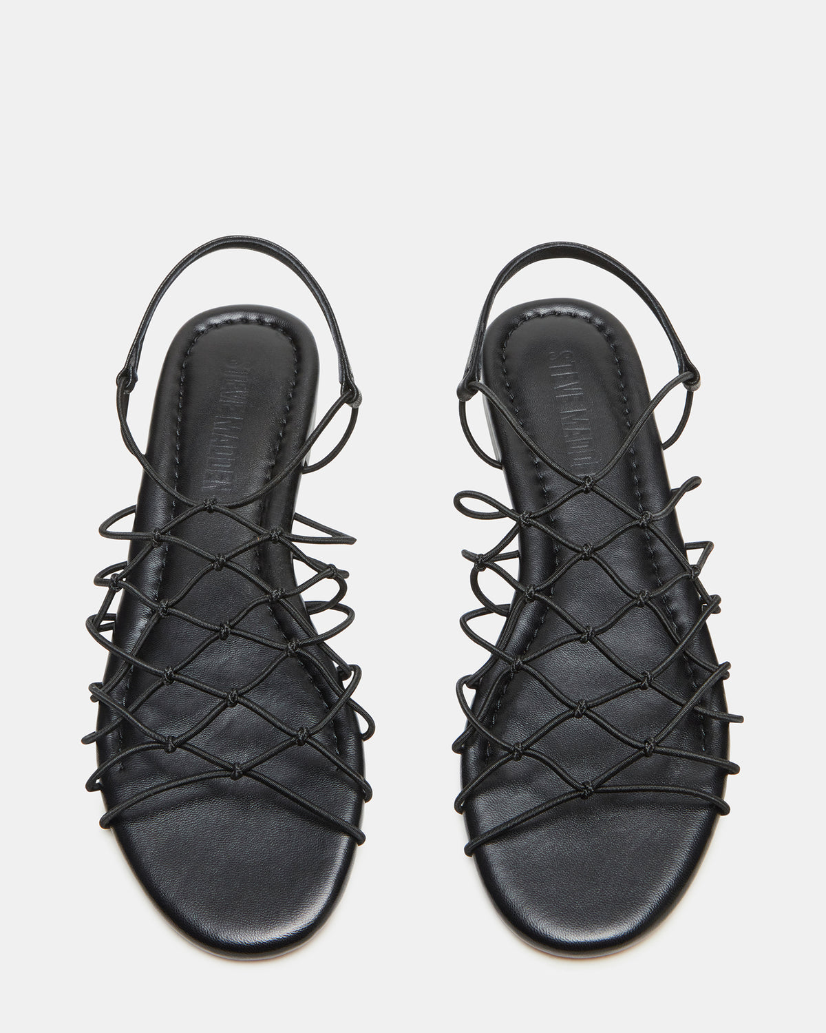 Steve Madden LIBRA Black Women's Strappy Flat Sandal