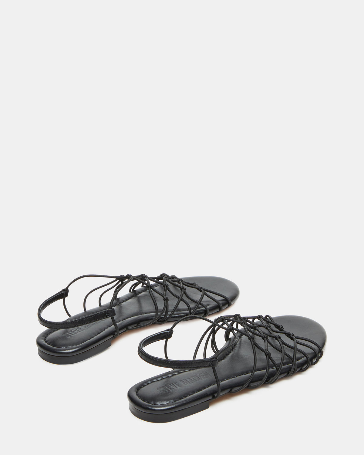 Steve Madden LIBRA Black Women's Strappy Flat Sandal