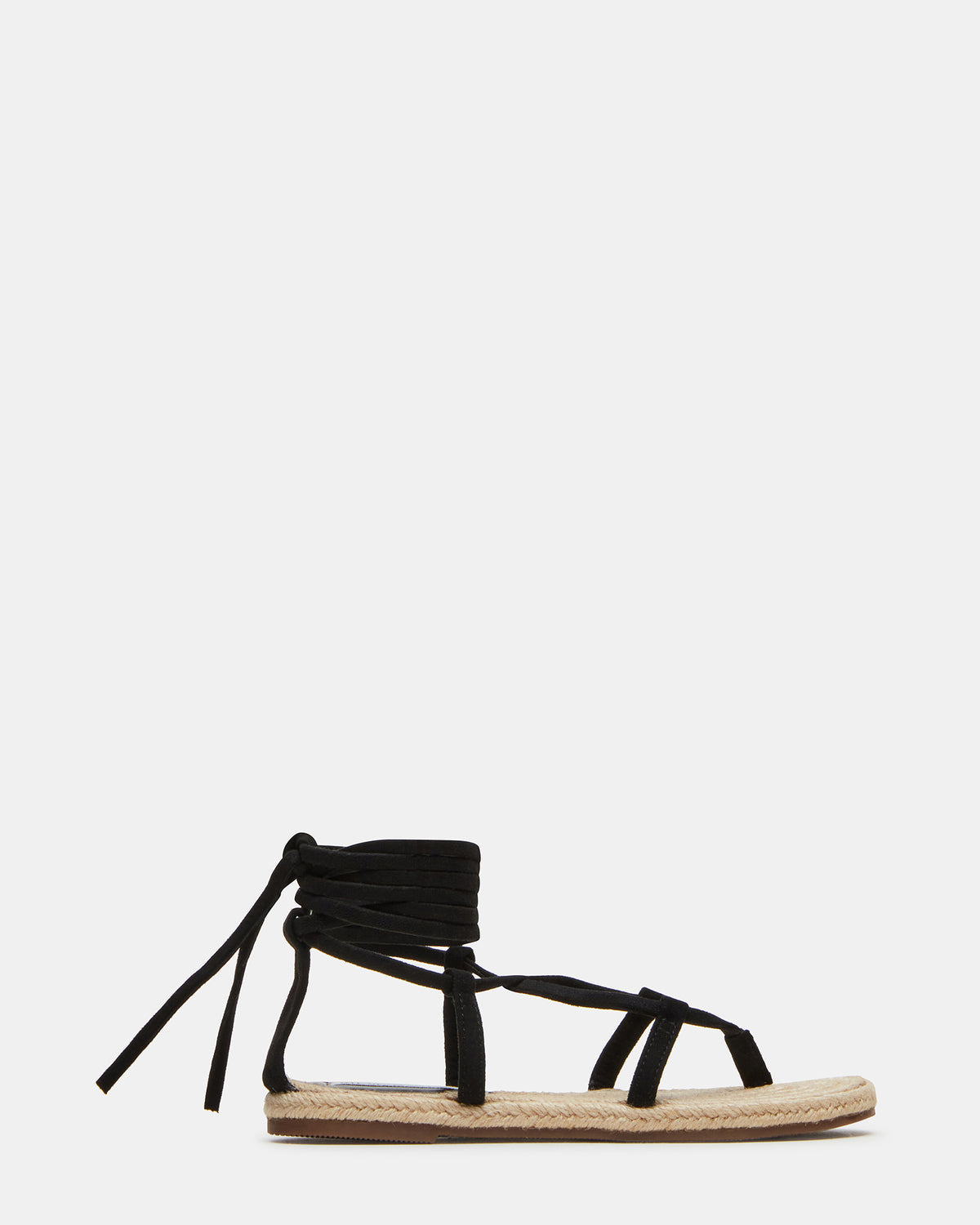 Steve Madden WADE Black Women's Strappy Lace-Up Espadrille Sandal