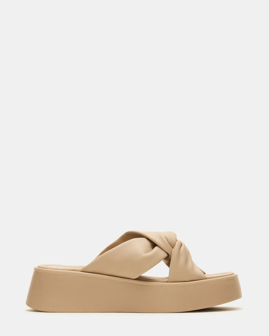 Steve Madden CYRIX Taupe Women's Platform Slide Sandal