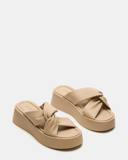 Steve Madden CYRIX Taupe Women's Platform Slide Sandal